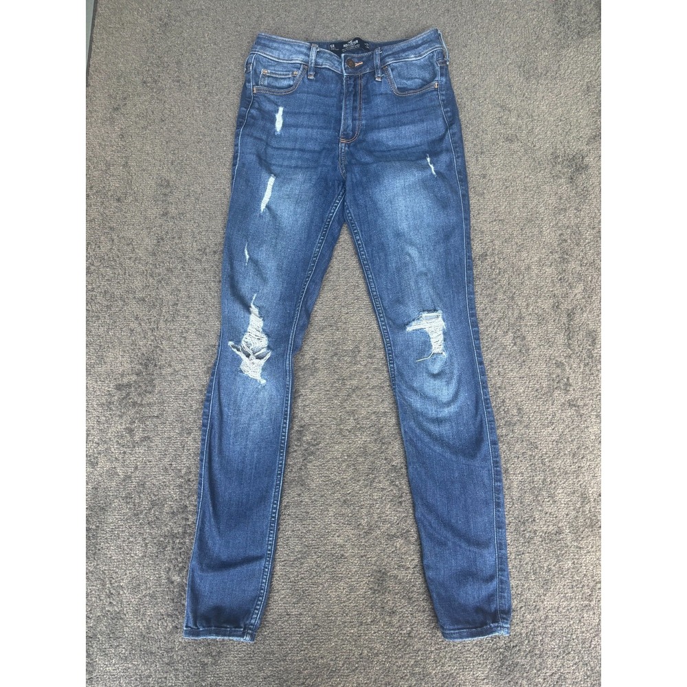Hollister High‎ Rise Super Skinny Jeans Women's Size 5R Blue Belt Loops Zip Fly